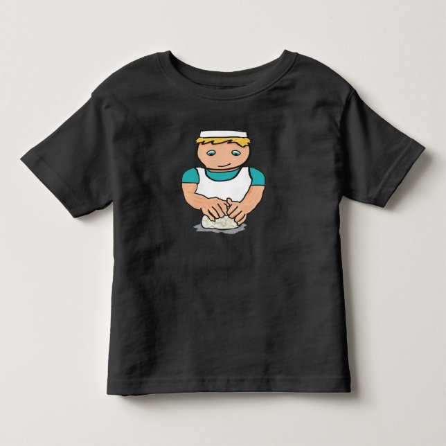 Camiseta De Bebé Baker Kneading Dough para hacer pan (Anverso)