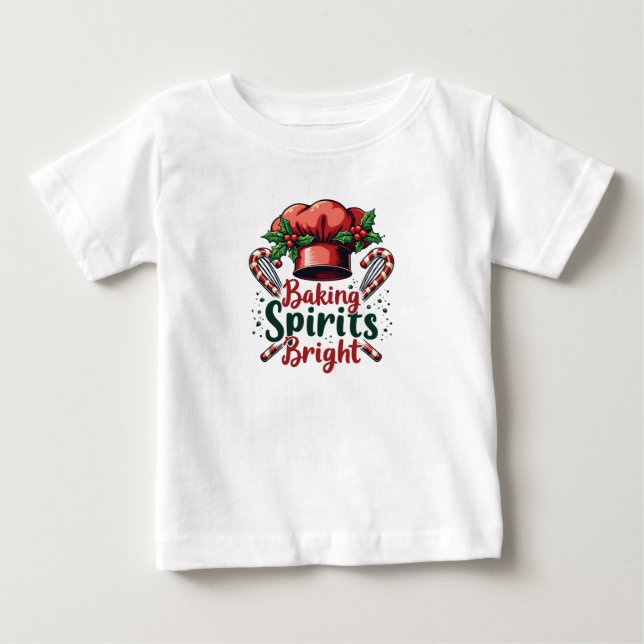 Camiseta De Bebé Baking Spirit Bright Funny Baking Chef Baker (Anverso)