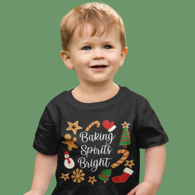 Camiseta De Bebé Baking Spirit Bright Gingerbread Navidades Cookie (Subido por el creador)