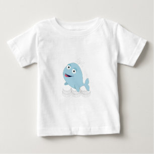 Camiseta De Bebé Ballena azul
