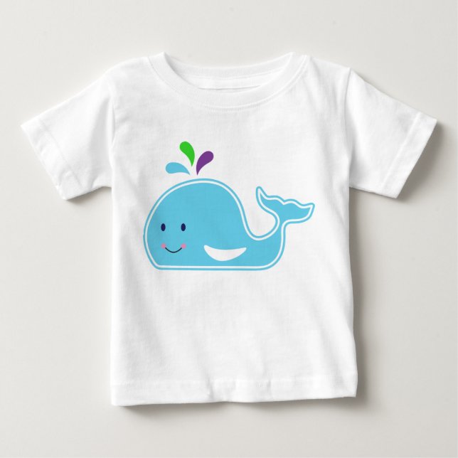Camiseta De Bebé Ballena Bebé Niña (Anverso)