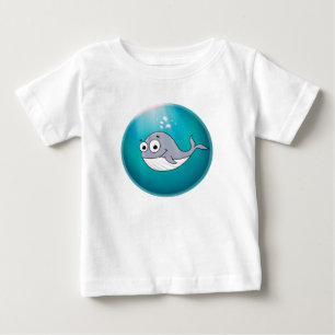 Camiseta De Bebé Ballena, cachalote, bajo el agua
