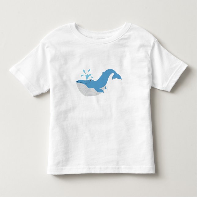 Camiseta De Bebé Ballena de océano azul profundo (Anverso)