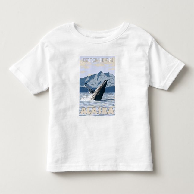 Camiseta De Bebé Ballena jorobada - Ketchikan, Alaska (Anverso)
