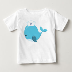Camiseta De Bebé Ballena marinera, ballena dulce, ballena pequeña,