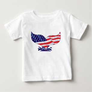 Camiseta De Bebé Ballena Patriótica