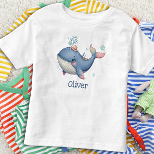 Camiseta De Bebé Ballena Pequeña Linda y Original