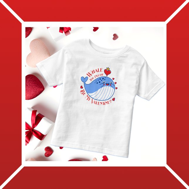 Camiseta De Bebé Ballena, por favor, ¿eres mi Valentín? (Subido por el creador)