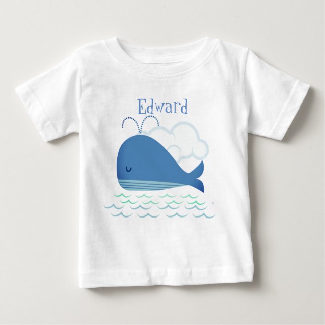 Camiseta De Bebé Ballena relajada (Anverso)
