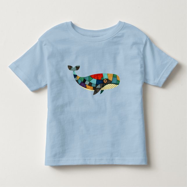 Camiseta De Bebé Ballena vibrante de Mosaic (Anverso)