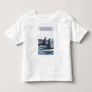 Camiseta De Bebé Ballenas #1 - Bellingham, Washington de la orca
