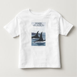 Camiseta De Bebé Ballenas #1 - home run, Alaska de la orca