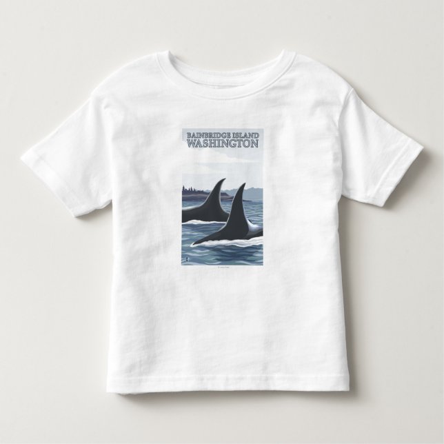 Camiseta De Bebé Ballenas #1 - isla de Bainbridge, Washington de la (Anverso)