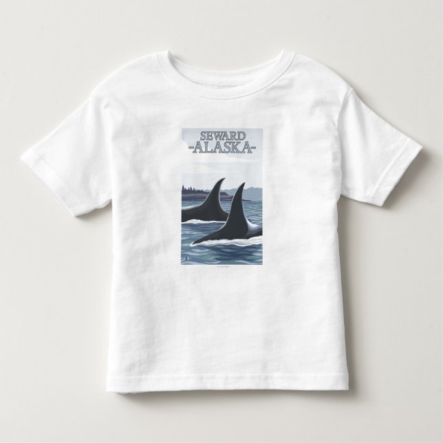 Camiseta De Bebé Ballenas #1 - Seward, Alaska de la orca (Anverso)