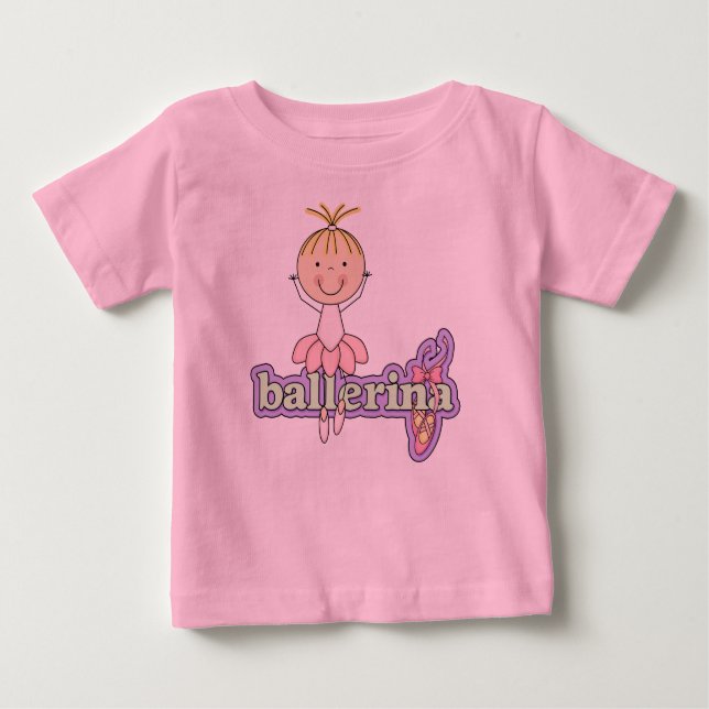 Camiseta De Bebé Ballerina - Bebé Rosa Tutu Bodysuit (Anverso)