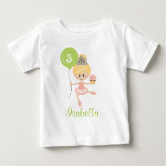 Camiseta De Bebé Ballerina Birthday Toddler T-shirt Blonde