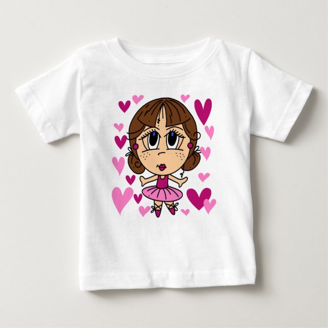 Camiseta De Bebé Ballerina Chica (Anverso)