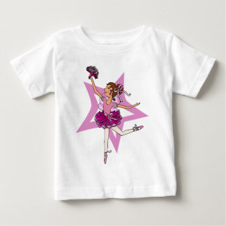 Camiseta De Bebé Ballerina comienza cuando creco pequeño tee rosado