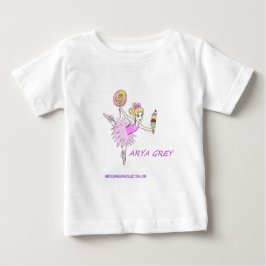 Camiseta De Bebé Ballerina con nombre personalizado