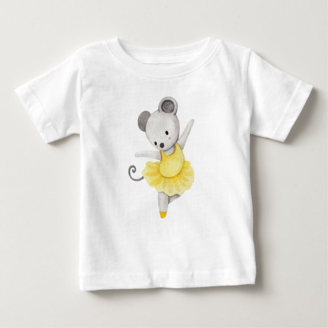 Camiseta De Bebé Ballerina de ratón (Anverso)