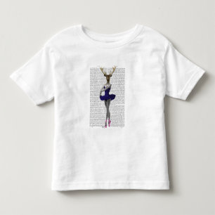 Camiseta De Bebé Ballerina Deer en azul
