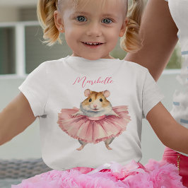 Camiseta De Bebé Ballerina Hamster Chica