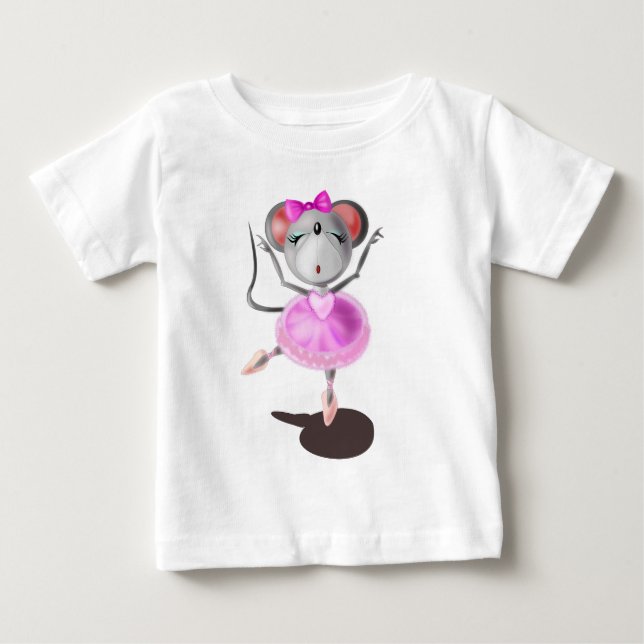 Camiseta De Bebé Ballerina Mouse Baby T-Shirt (Anverso)