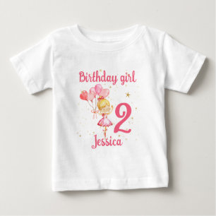 Camiseta De Bebé Ballerina Pink Birthday