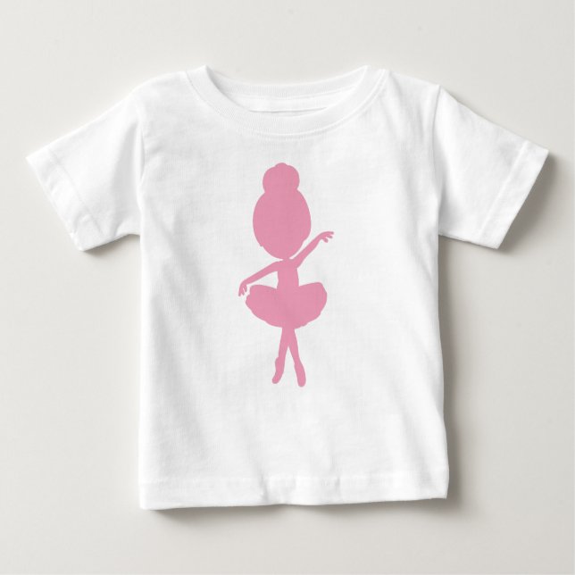 Camiseta De Bebé Ballerina Silhouette, bailarina de ballet, Chica d (Anverso)