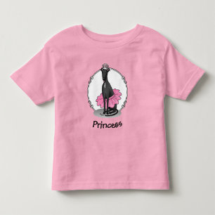 Camiseta De Bebé Ballet Ballerina Princess Greyhound Dog (negro)