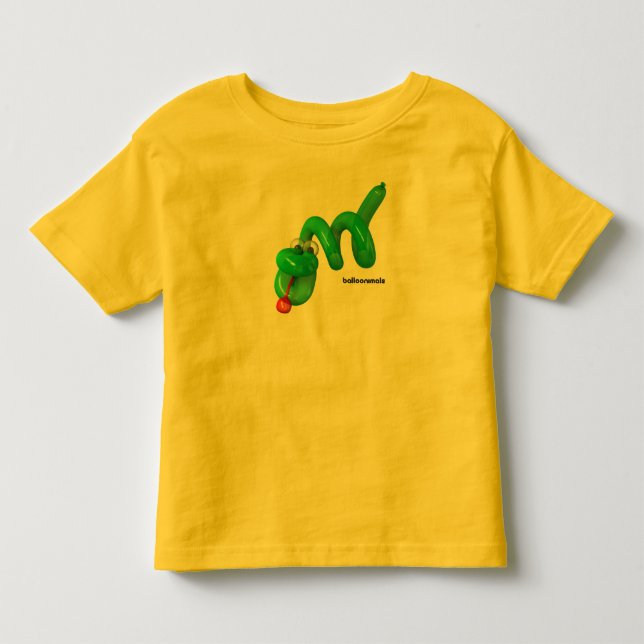 Camiseta De Bebé ¡Balloonimals Squiggly la serpiente! (Anverso)