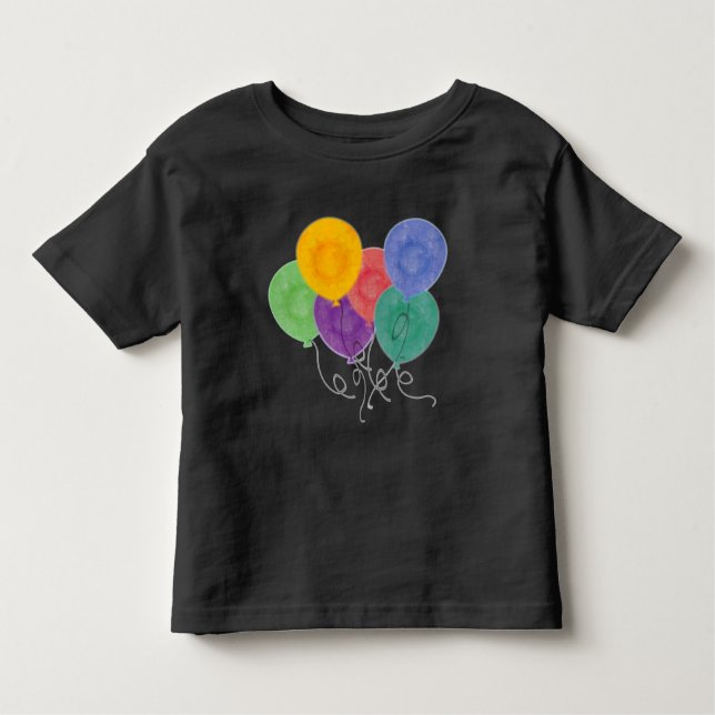 Camiseta De Bebé Balloons Multicolored T-Shirt (Anverso)