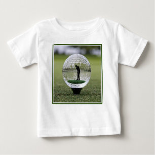 Camiseta De Bebé Balneario De Golf De Vidrio Con Jugador De Golf En