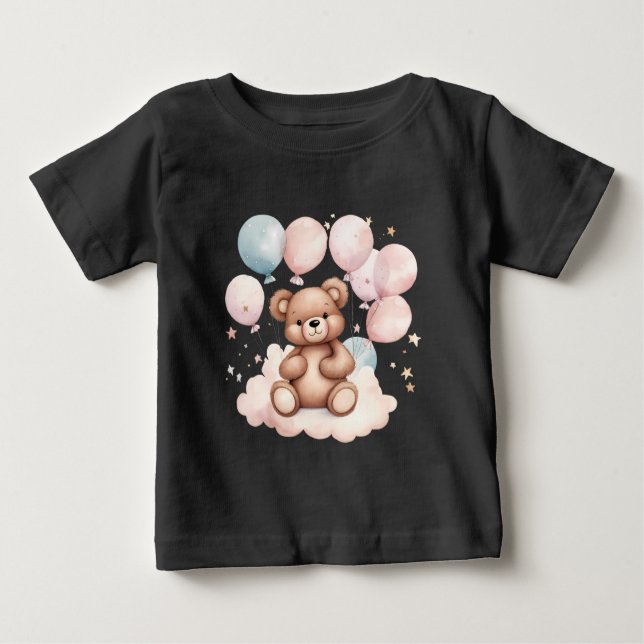 Camiseta De Bebé Balón acuático Teddy Bear (Anverso)