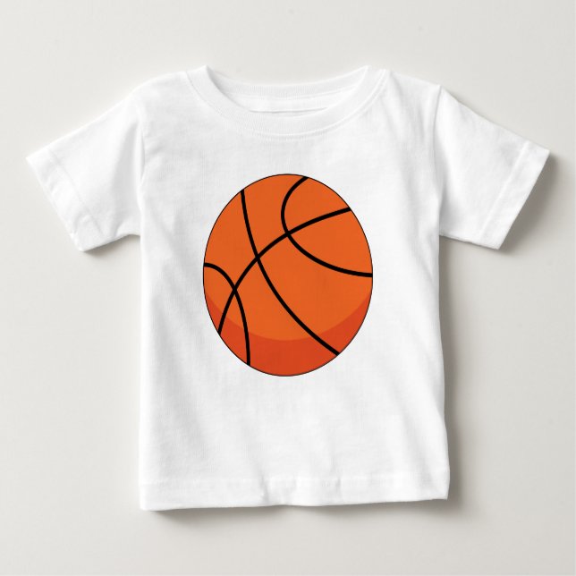 Camiseta De Bebé Balón de Baloncesto de Dibujos Animados (Anverso)