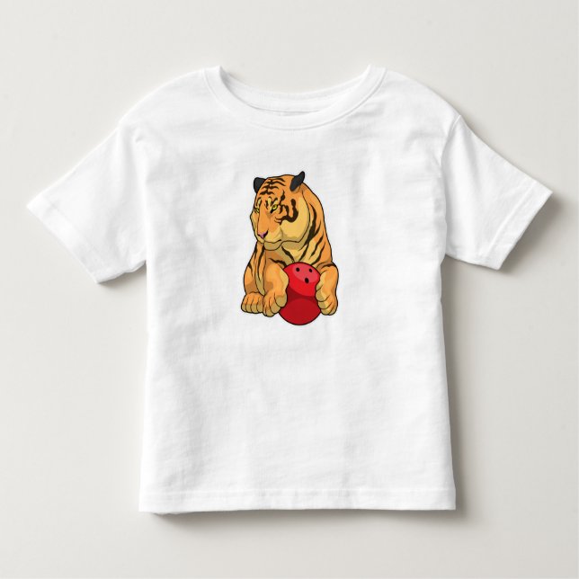 Camiseta De Bebé Balón de bolos del Tigre (Anverso)