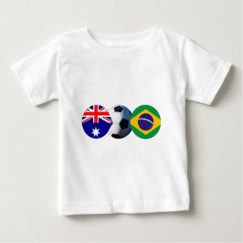 Camiseta De Bebé Balón de fútbol Australia y Brasil Bandera el MUSE