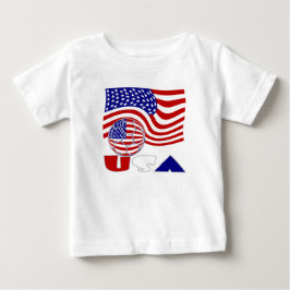 Camiseta De Bebé Balón de fútbol con bandera de EE. UU.