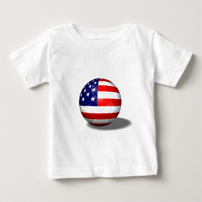 Camiseta De Bebé balón de fútbol los E.E.U.U. (Anverso)