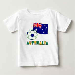 Camiseta De Bebé Balón de fútbol y bandera de Australia