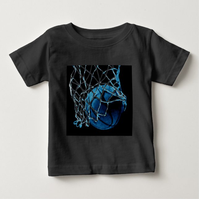 Camiseta De Bebé Baloncesto Azul (Anverso)