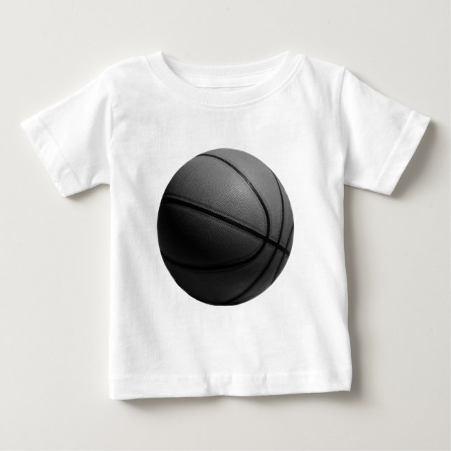 Camiseta De Bebé Baloncesto blanco y negro (Anverso)
