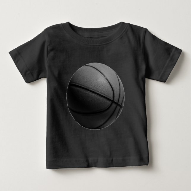 Camiseta De Bebé Baloncesto blanco y negro (Anverso)