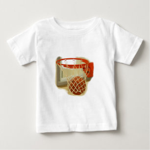 Camiseta De Bebé Baloncesto cayendo por encima del aro