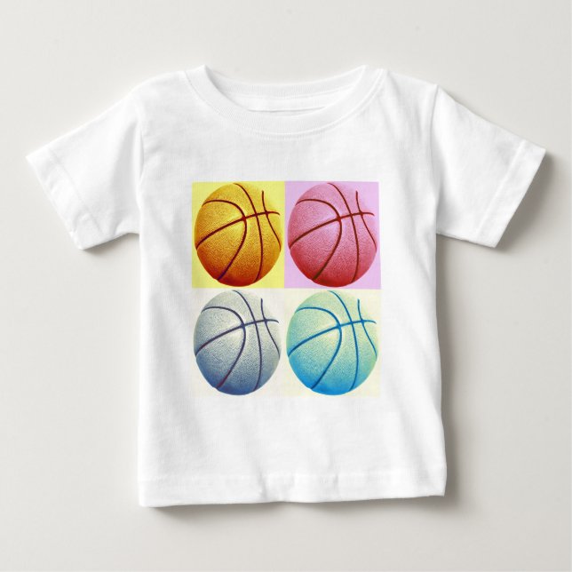 Camiseta De Bebé Baloncesto de arte pop (Anverso)