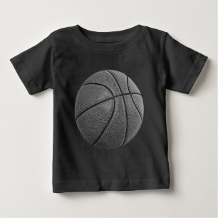 Camiseta De Bebé Baloncesto de escala de grises