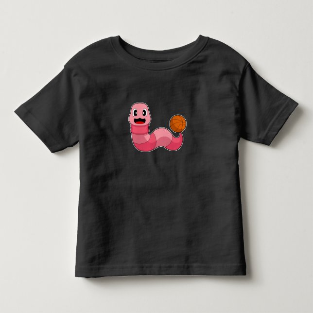 Camiseta De Bebé Baloncesto de Worm (Anverso)