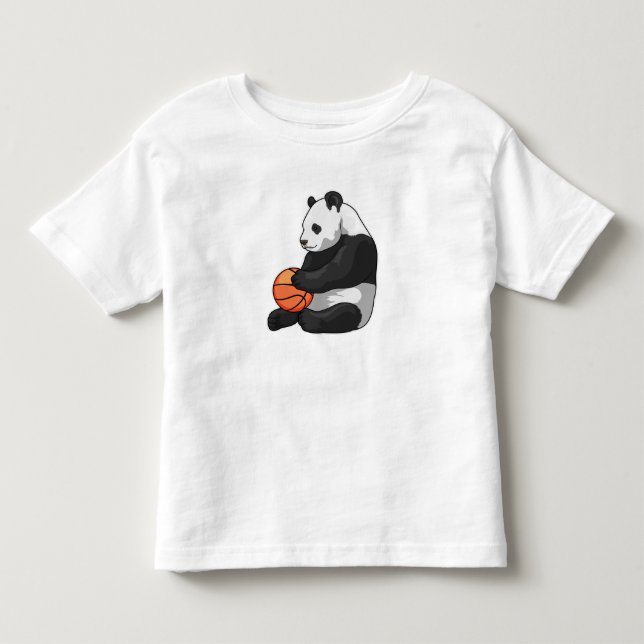 Camiseta De Bebé Baloncesto Panda (Anverso)