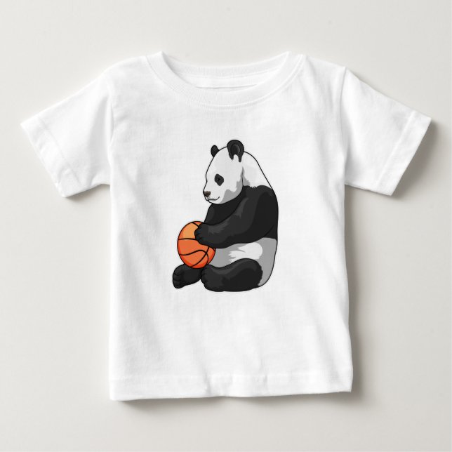 Camiseta De Bebé Baloncesto Panda (Anverso)