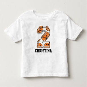 Camiseta De Bebé Baloncesto personalizado número 2